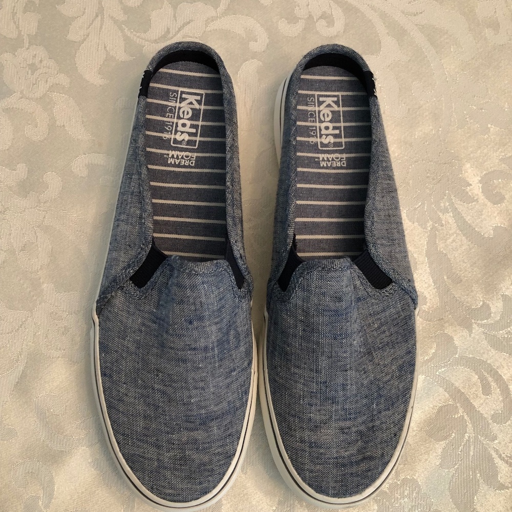 5002 Keds Slip On Tennis Shoe, Low Back Slides, Memory Foam Insoles, NEW, Sz 7,
